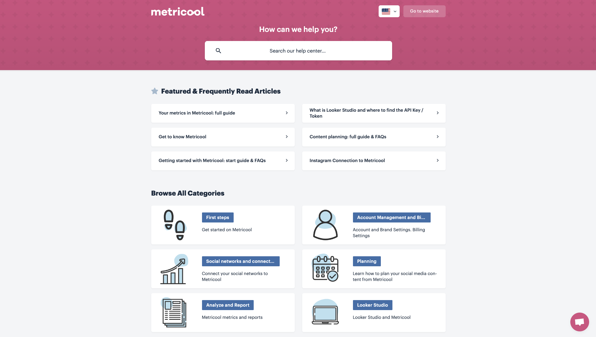 Metricool tietopohjaesimerkki